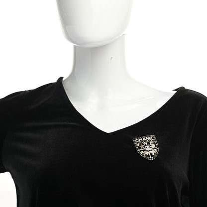 Chanel Lambskin Pearl Strass Sergeant Chanel Shield Brooch Gold 2 of 4