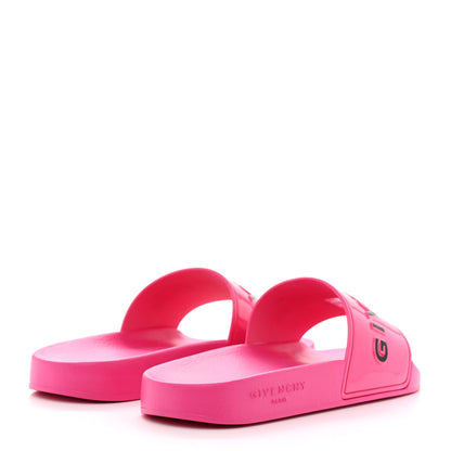 Givenchy Rubber Womens Logo Womens Pool Slides 38 Sandals Pink 4 of 10