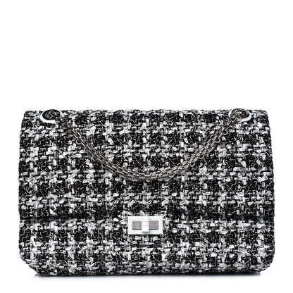 Chanel Tweed 2.55 Reissue 226 Flap Black White 1 of 8