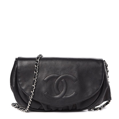 Chanel Caviar Half Moon Wallet On Chain WOC Black 1 of 11