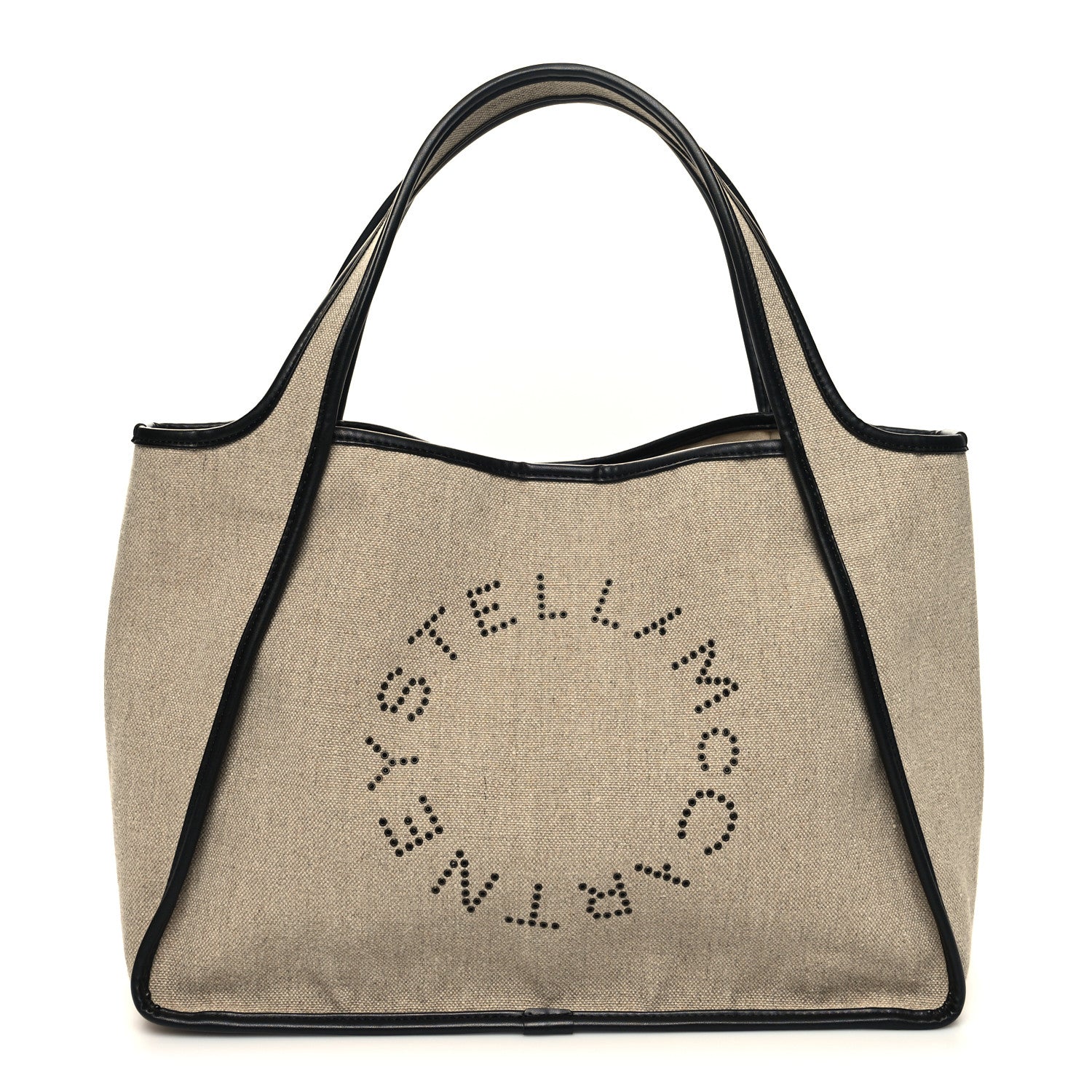 Stella McCartney Canvas Studded Logo Tote Natural 1 of 11