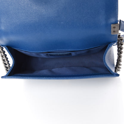 Chanel Caviar Quilted Medium Boy Flap Blue 5 of 12