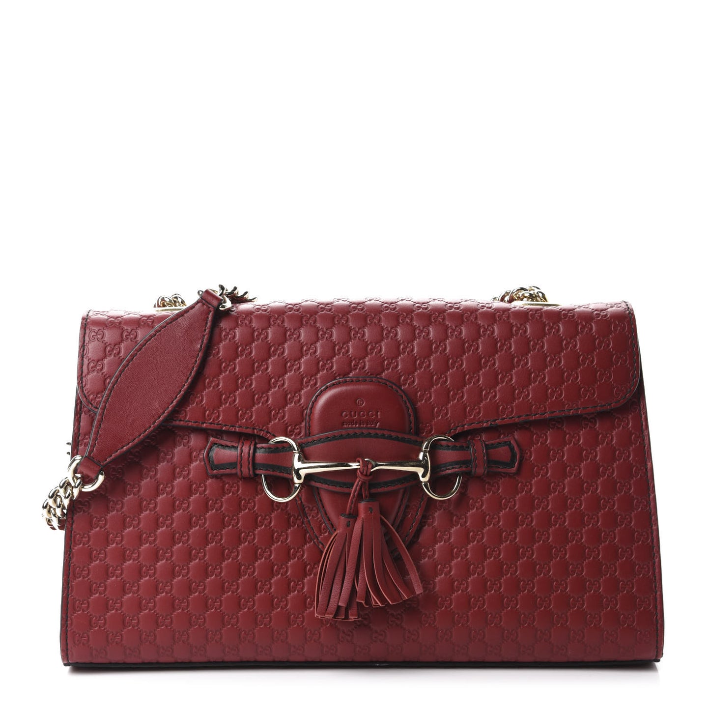 Microguccissima Medium Emily Chain Shoulder Bag Red