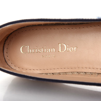 Christian Dior Canvas Tie and Dior Embroidered Granville 15mm Espadrilles 38 Denim 8 of 10