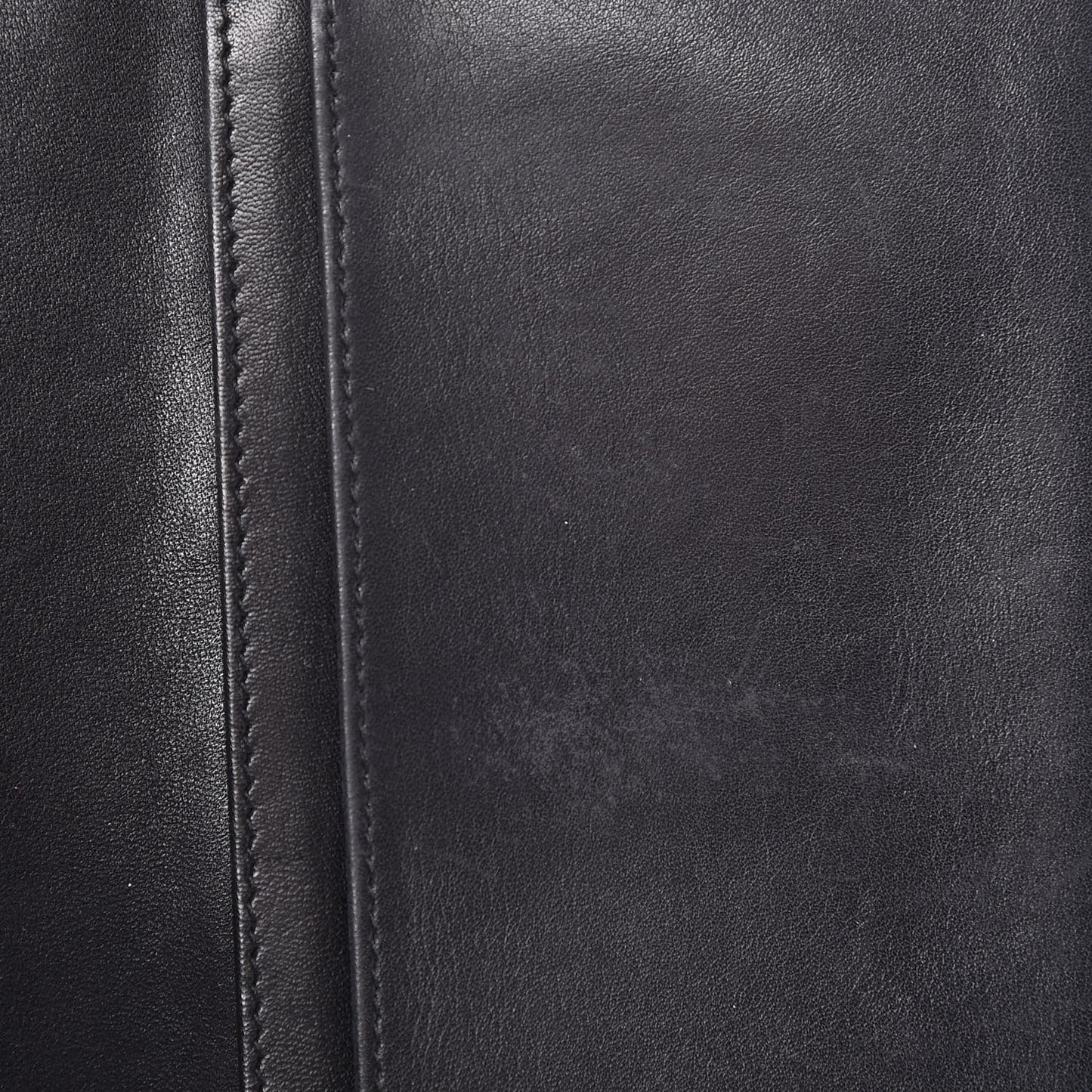 Lambskin Embossed Logo Yen Wallet Black
