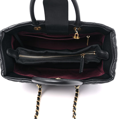 Chanel Caviar Quilted Coco Handle Shopping Tote Black 6 of 13
