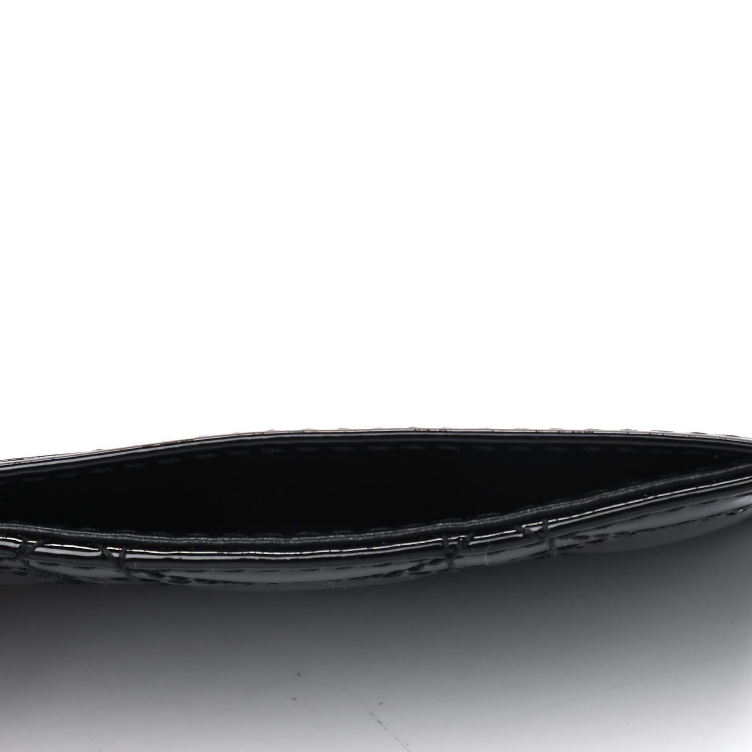 Christian Dior Patent Cannage Lady Dior Card Holder Black 4 of 4