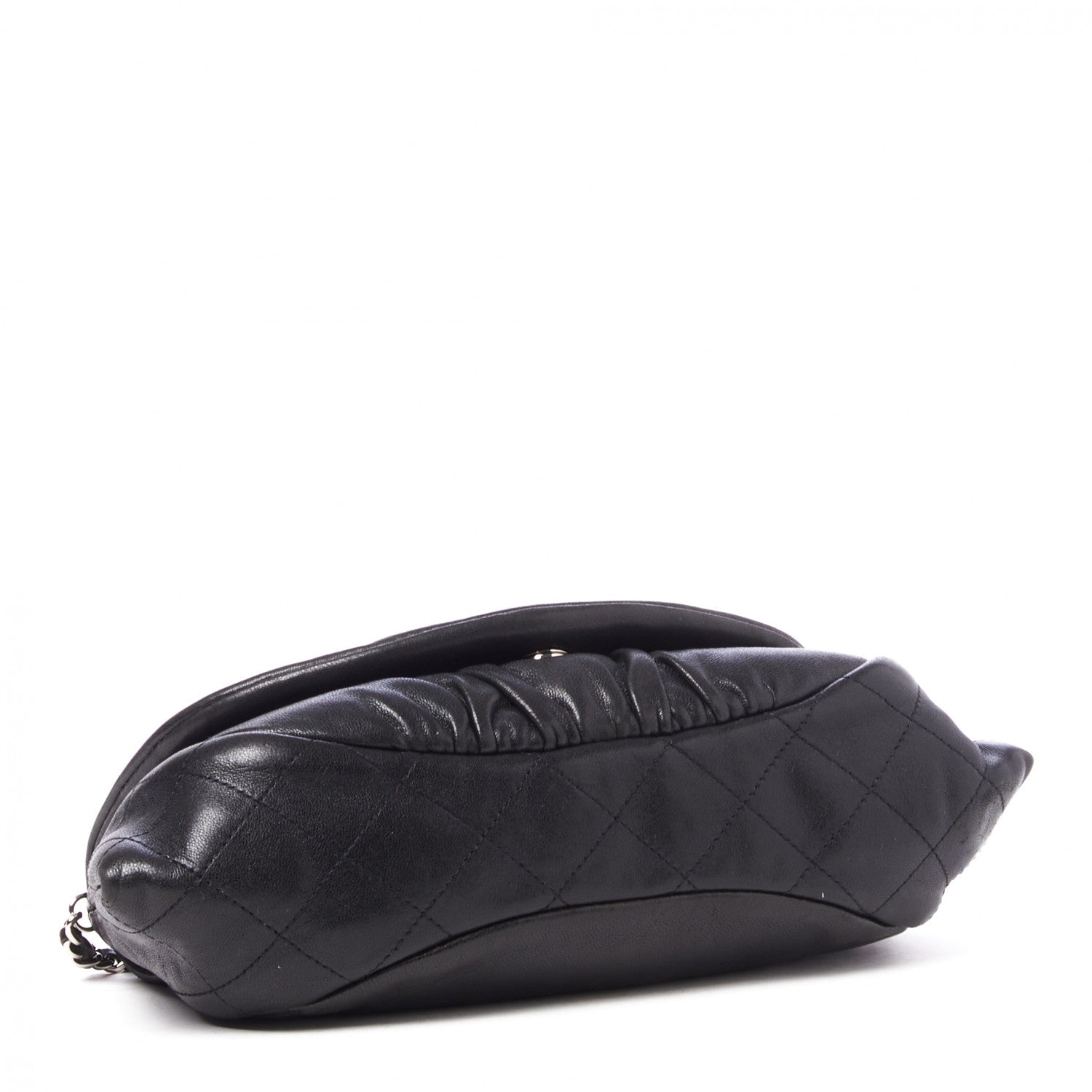 Chanel Lambskin Half Moon Wallet On Chain WOC Black 3 of 11
