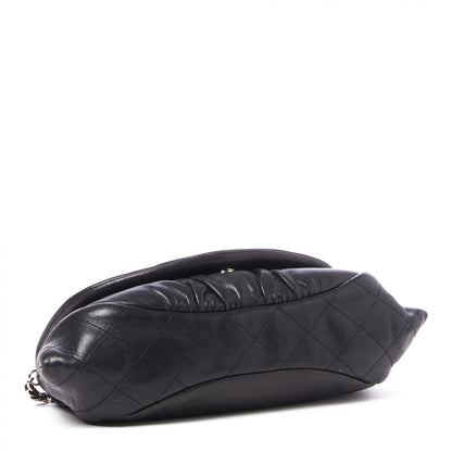 Chanel Lambskin Half Moon Wallet On Chain WOC Black 3 of 11
