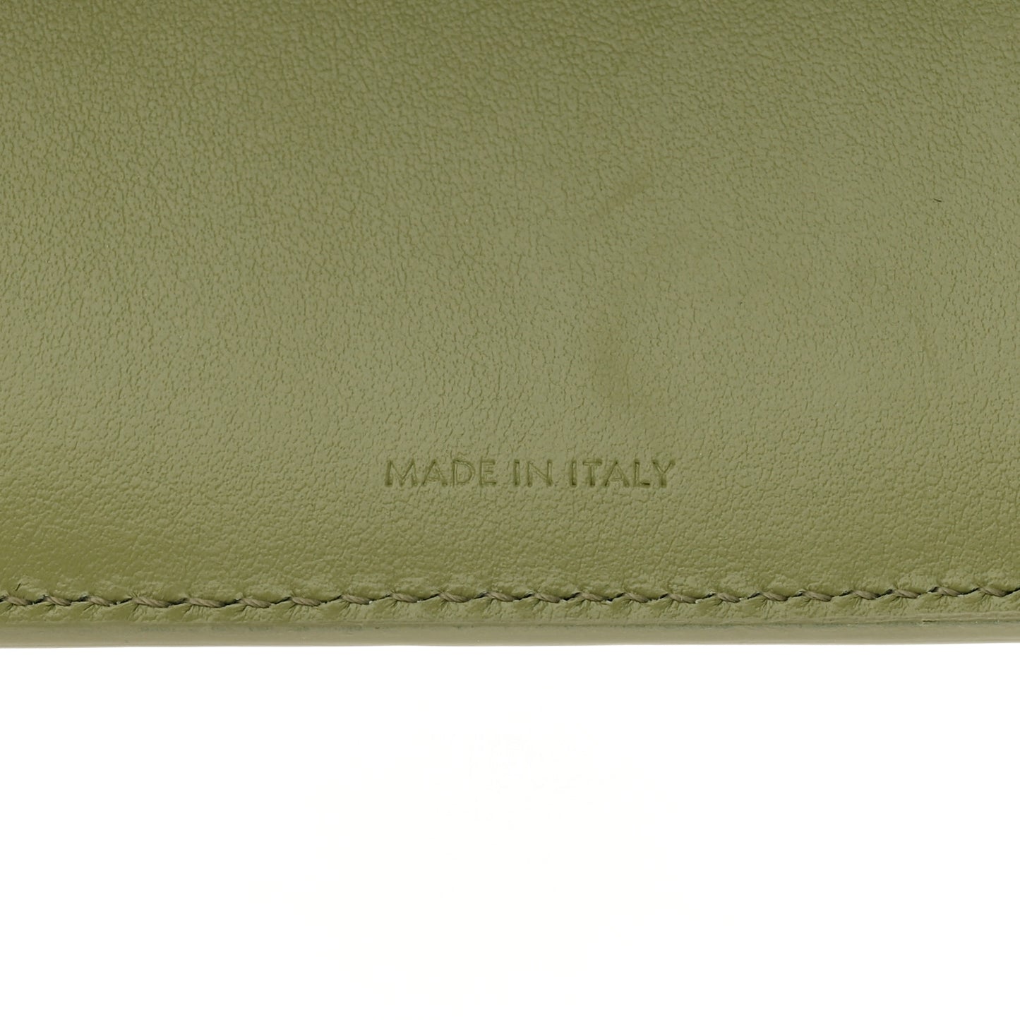 Grained Calfskin Medium Multifunction Strap Wallet Sage Lilas