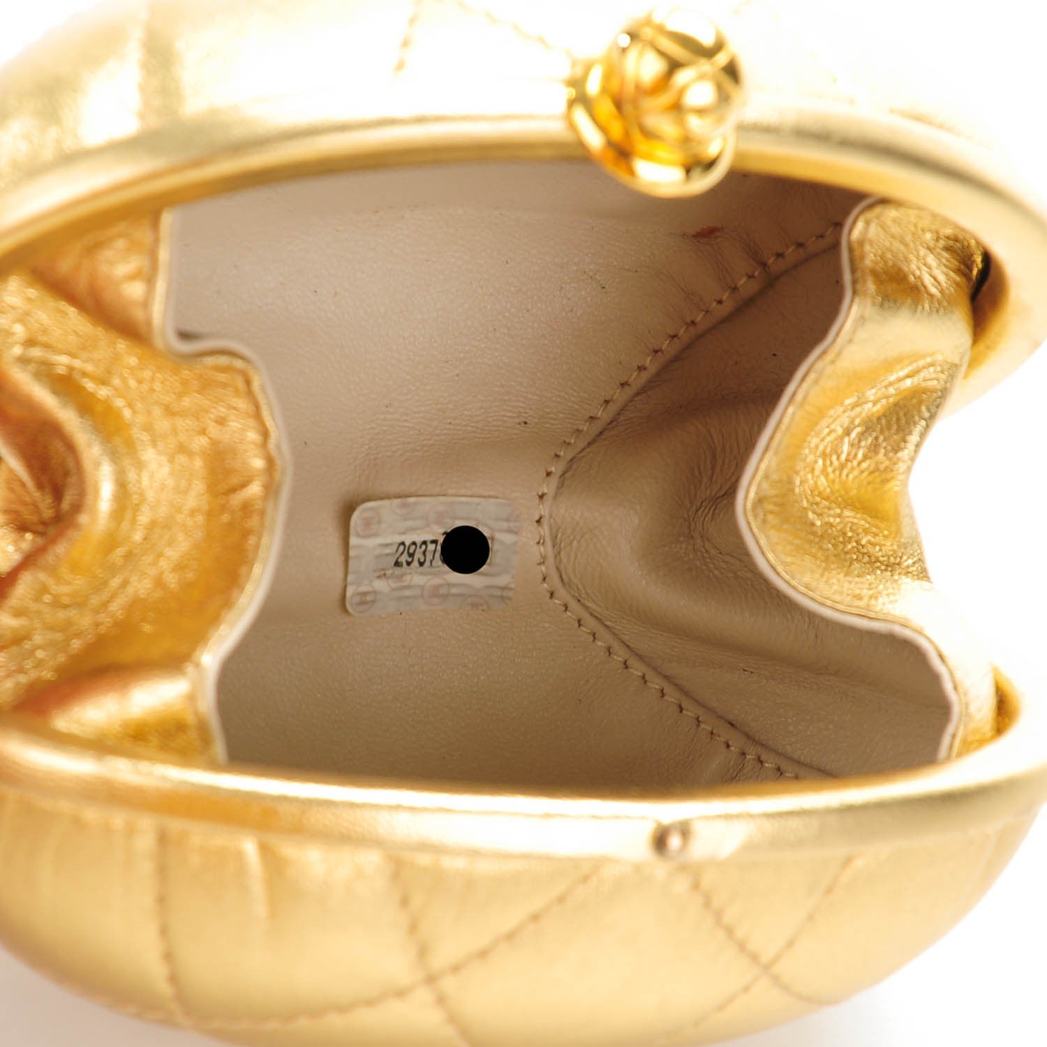 Chanel Lambskin Quilted Tassel Clutch Bag Gold 5 of 8