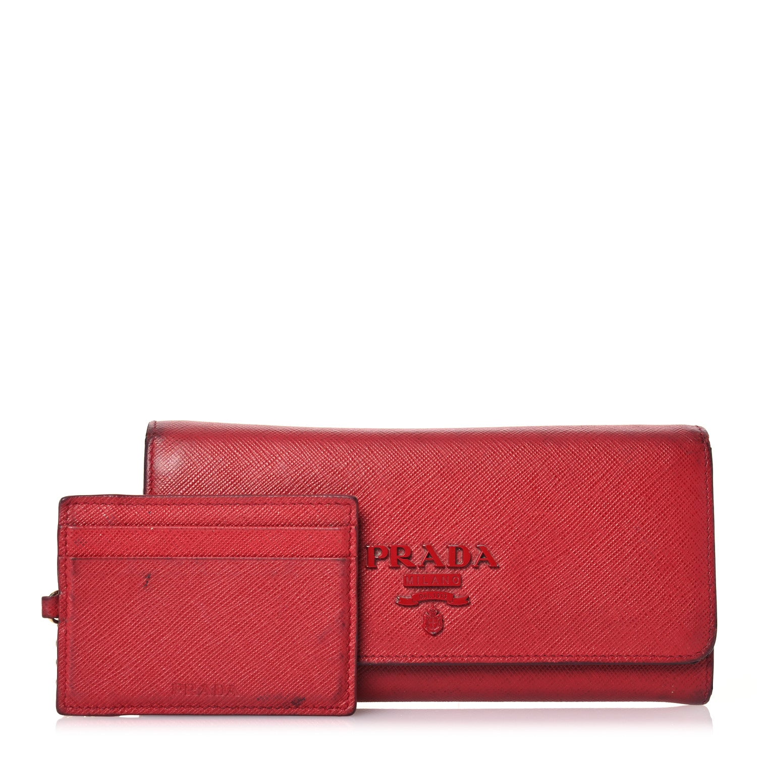 Prada Vitello Move Continental Flap Wallet Lacca 3 of 17