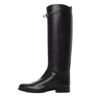 Hermes Box Kelly Jumping Boots 39 Black 1 of 8
