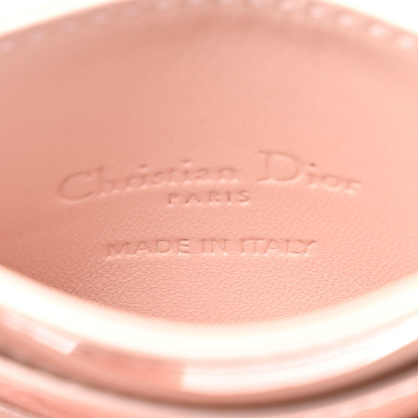 Patent Cannage Lady Dior Card Holder Powder Pink