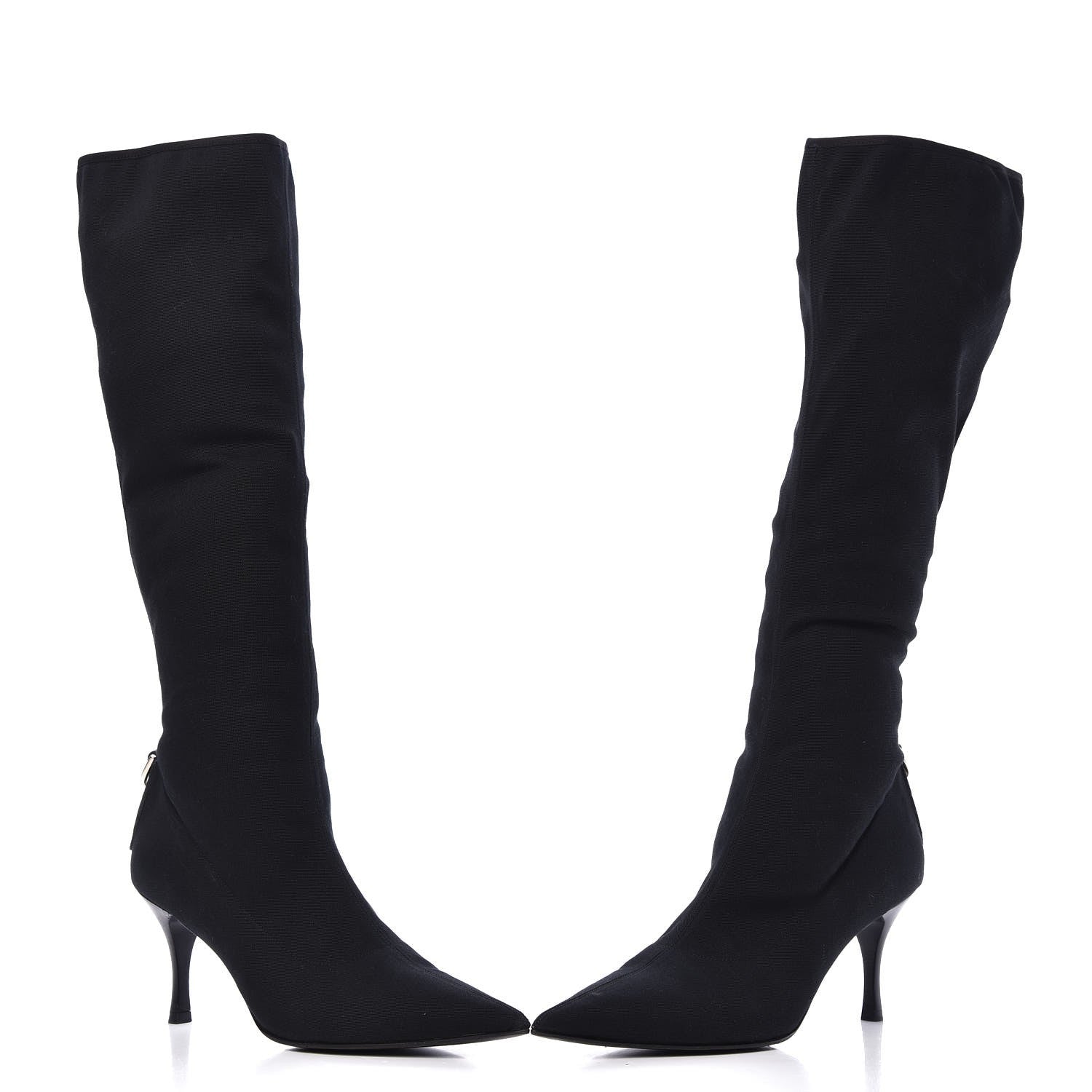 Gucci Canvas D Ring Tall Boots 38 Black 5 of 9