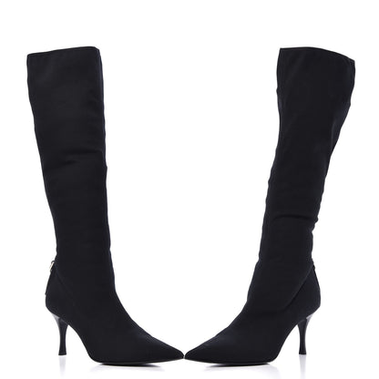 Gucci Canvas D Ring Tall Boots 38 Black 5 of 9