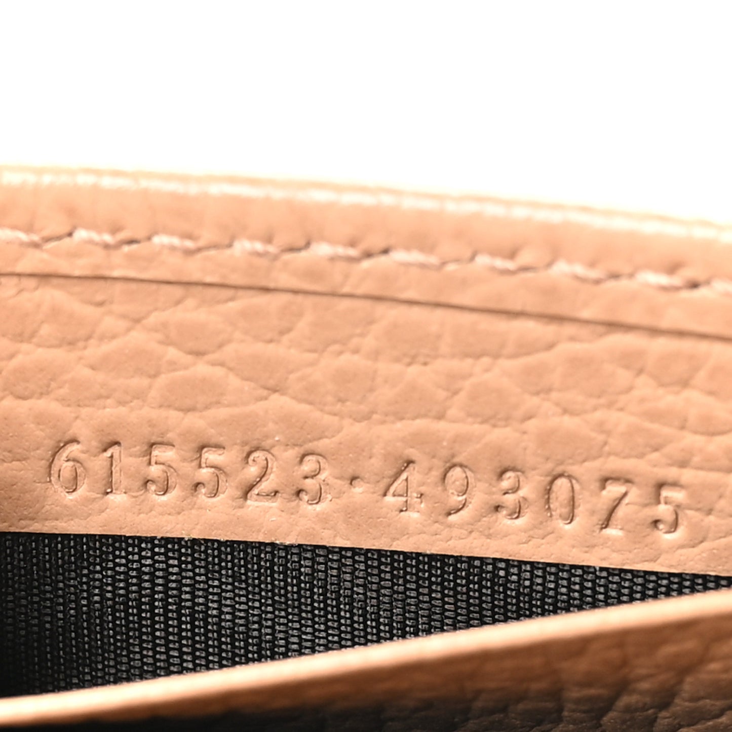 Dollar Calfskin Interlocking G Chain Wallet Camelia