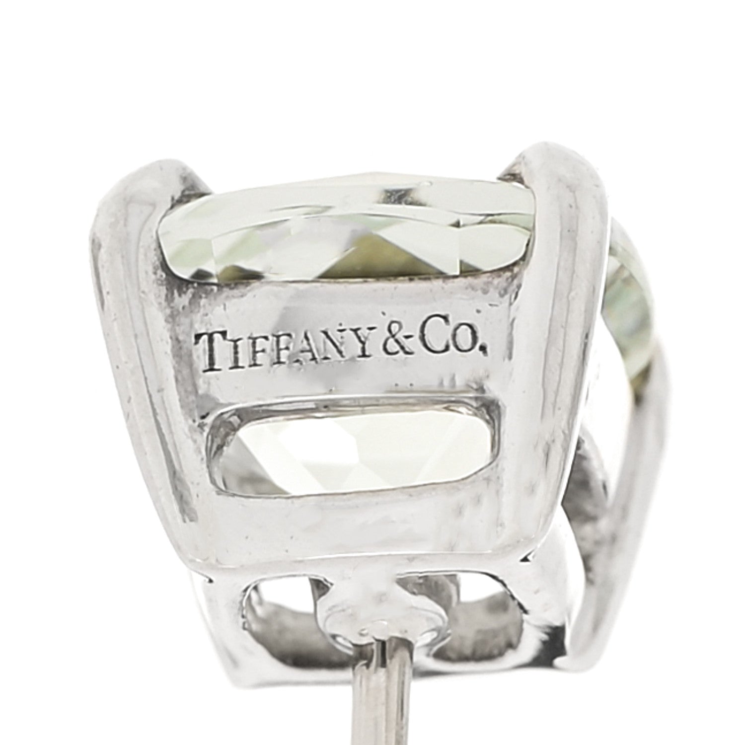 Tiffany Sterling Silver Prasiolite Sparklers Earrings 4 of 4