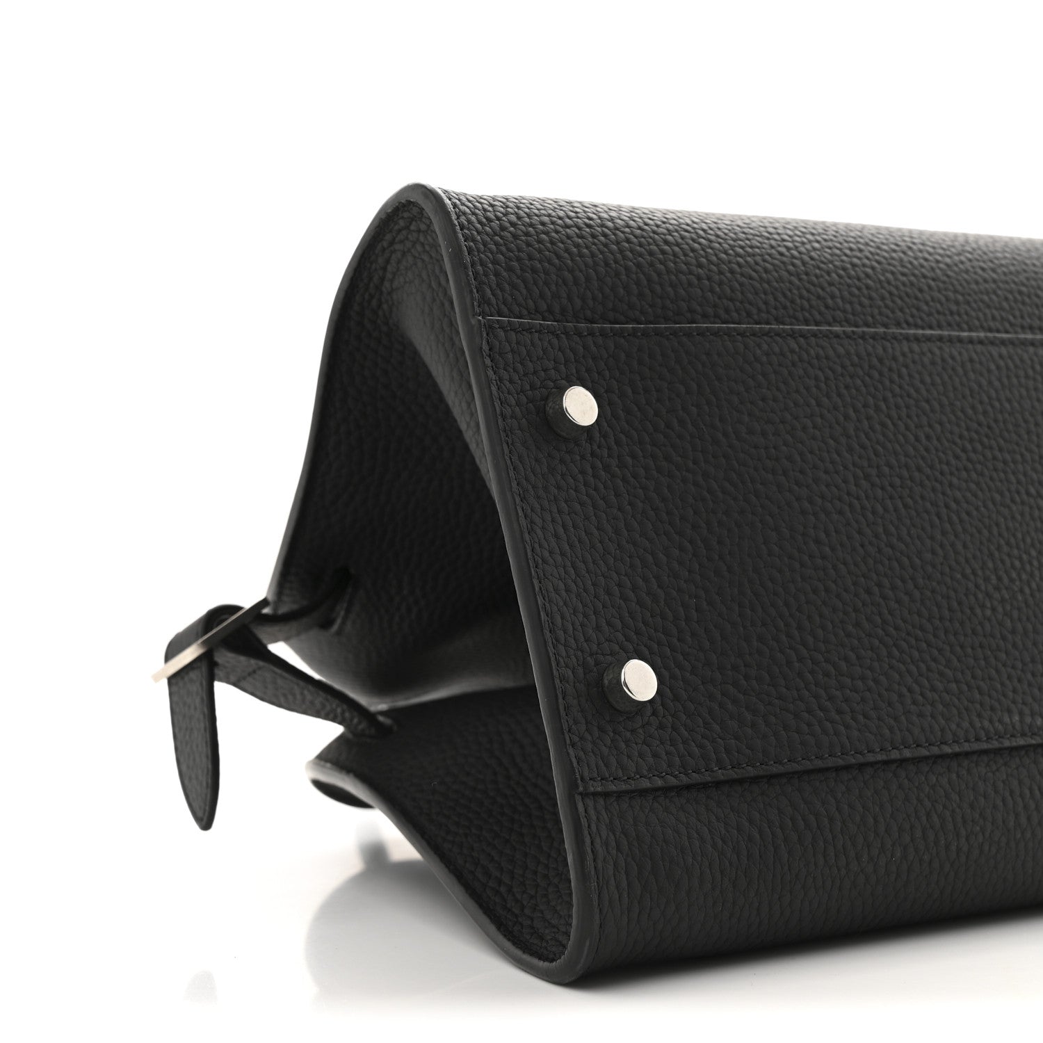 The Row Grained Calfskin Margaux Shoulder 12 Black 8 of 11