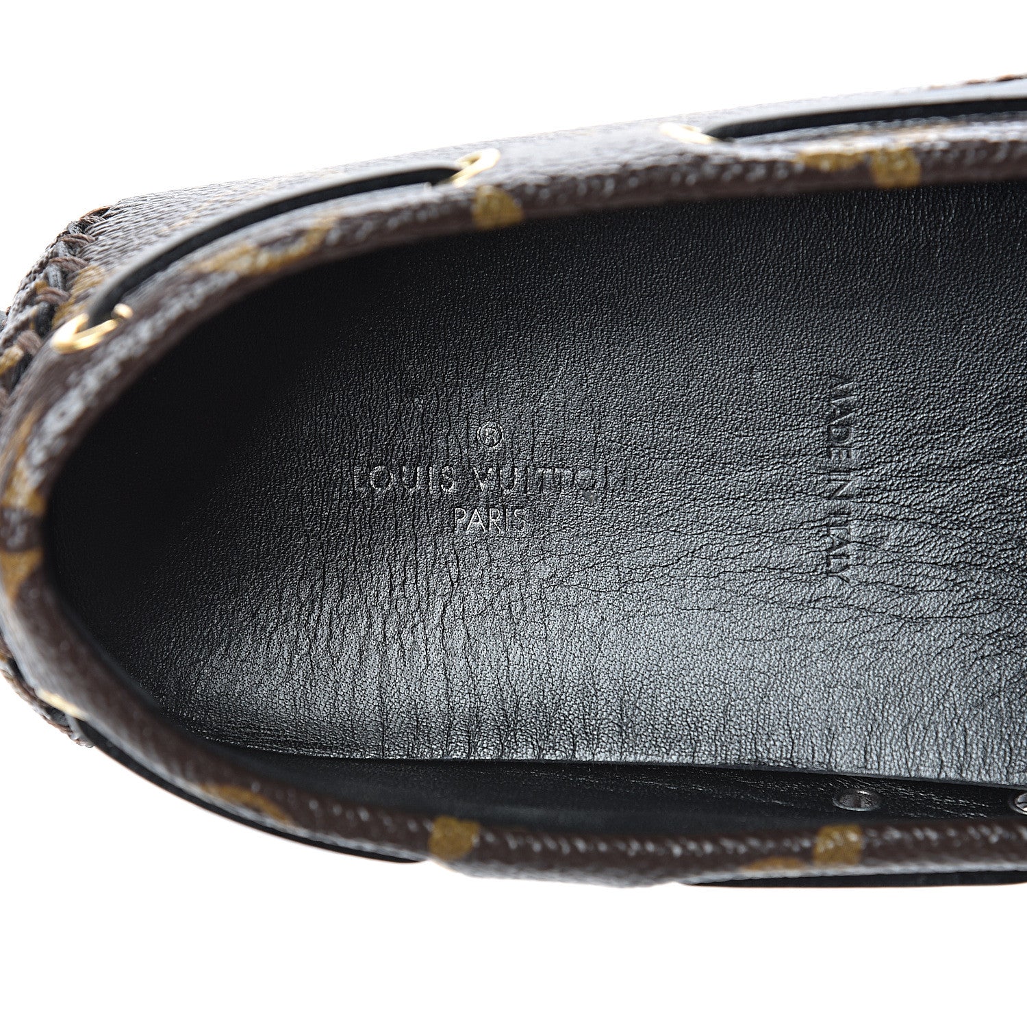 Louis Vuitton Monogram Arizona Car Shoe Moccasin Loafers 39 Macassar 7 of 11