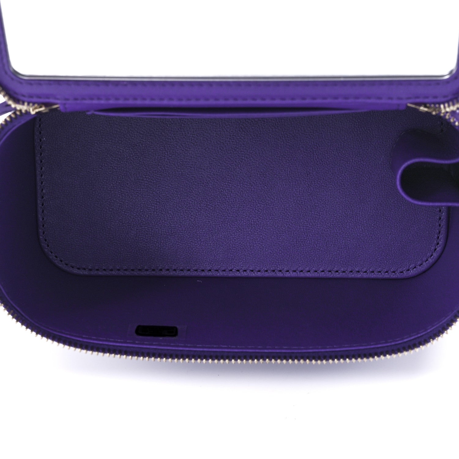 Chanel Lambskin Quilted Small Top Handle Vanity Case With Chain Purple 5 of 10