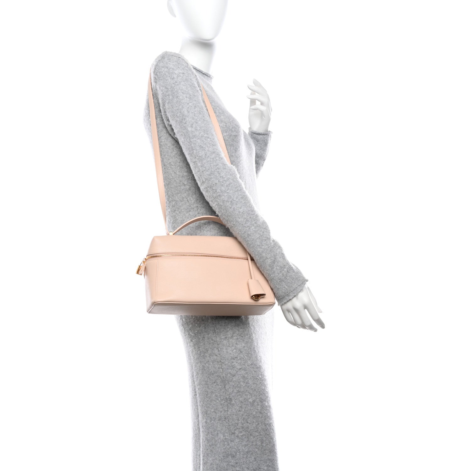 Loro Piana Calfskin Extra Bag L27 Creamed Honey 2 of 9