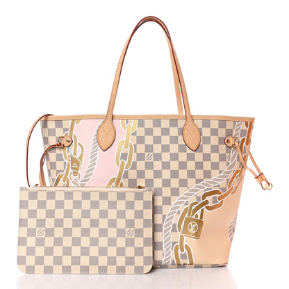 Louis Vuitton Damier Azur Nautical Neverfull MM 3 of 10