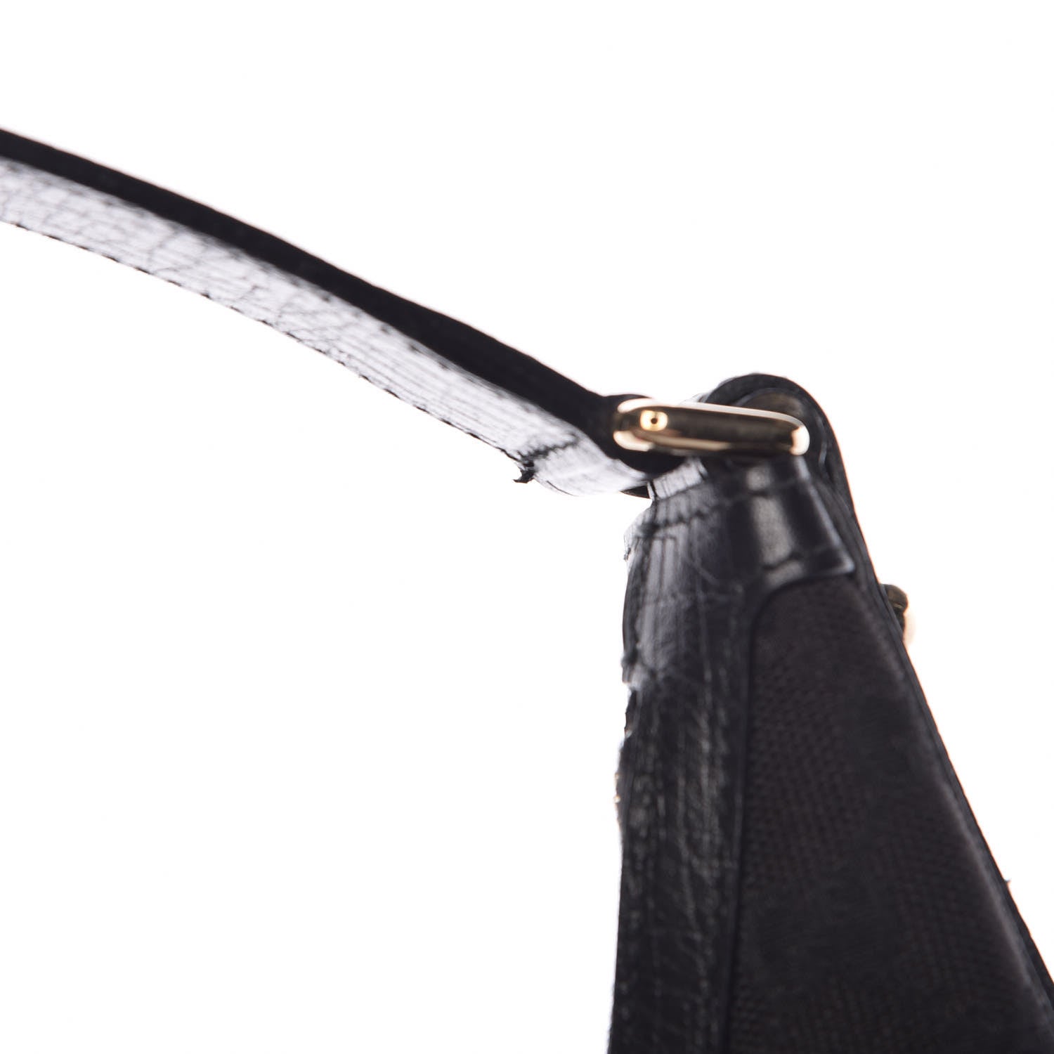 Gucci Monogram Large Horsebit Web Hobo Black 8 of 11
