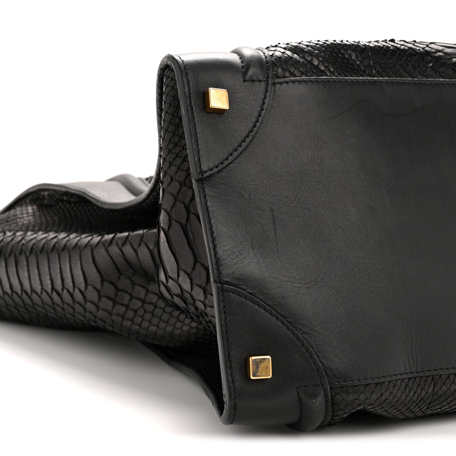 Celine Snakeskin Large Luggage Black 9 of 15