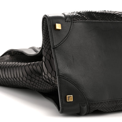 Celine Snakeskin Large Luggage Black 9 of 15