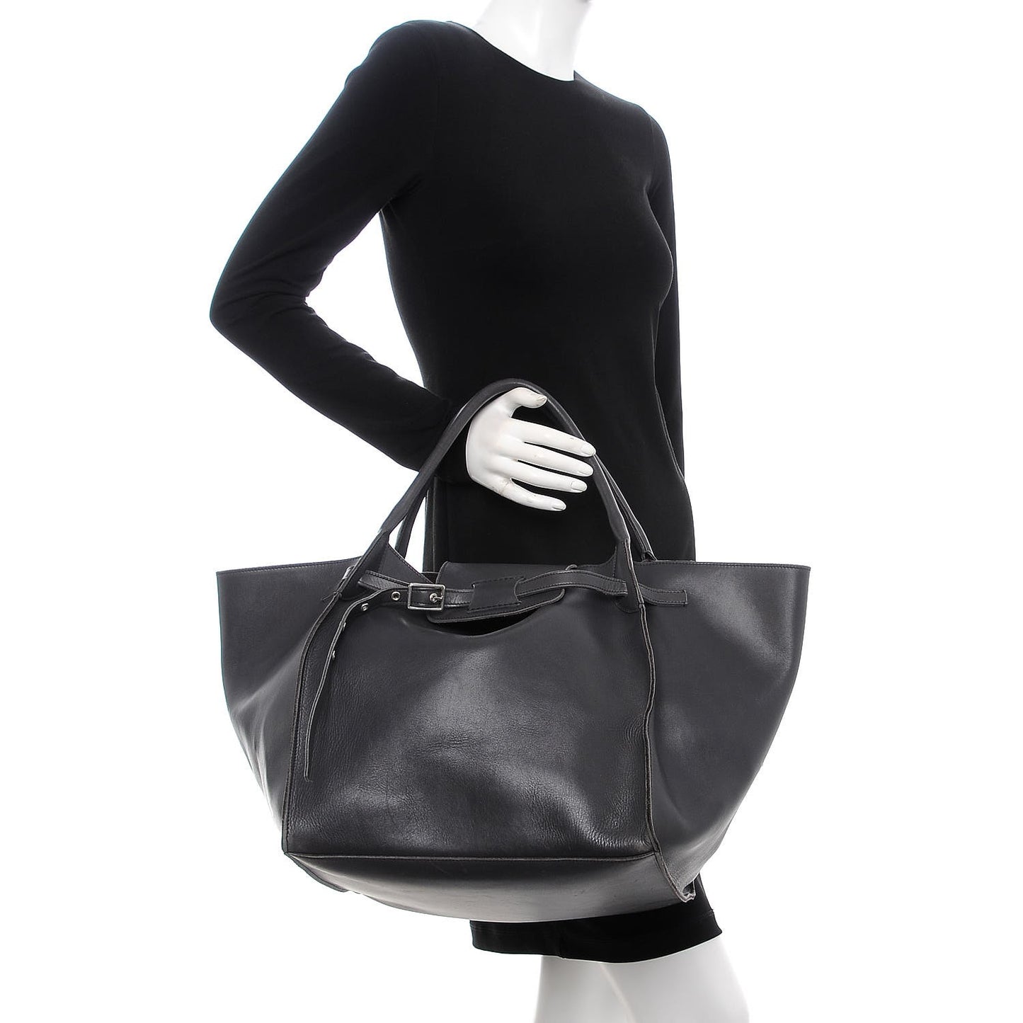 Smooth Calfskin Medium Big Bag Liquorice