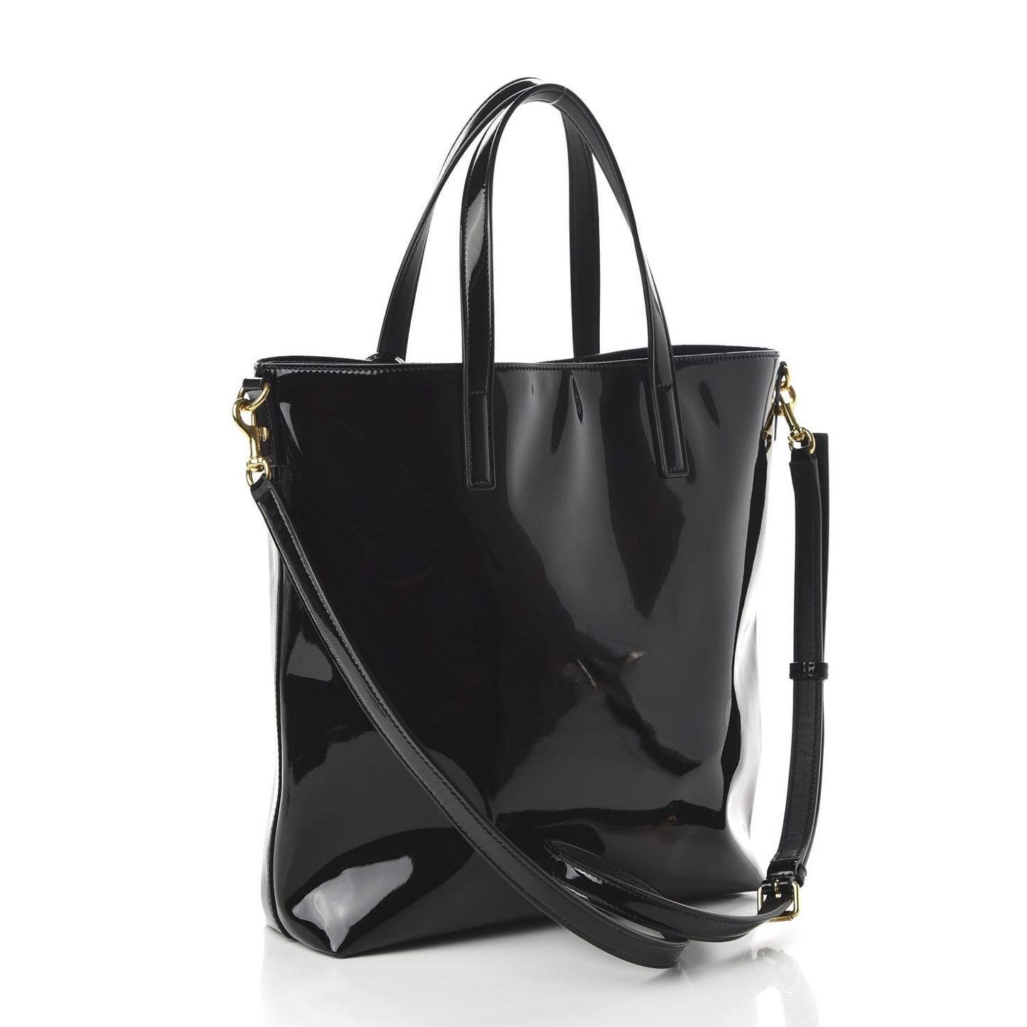 Patent Toy Shopping Tote Black