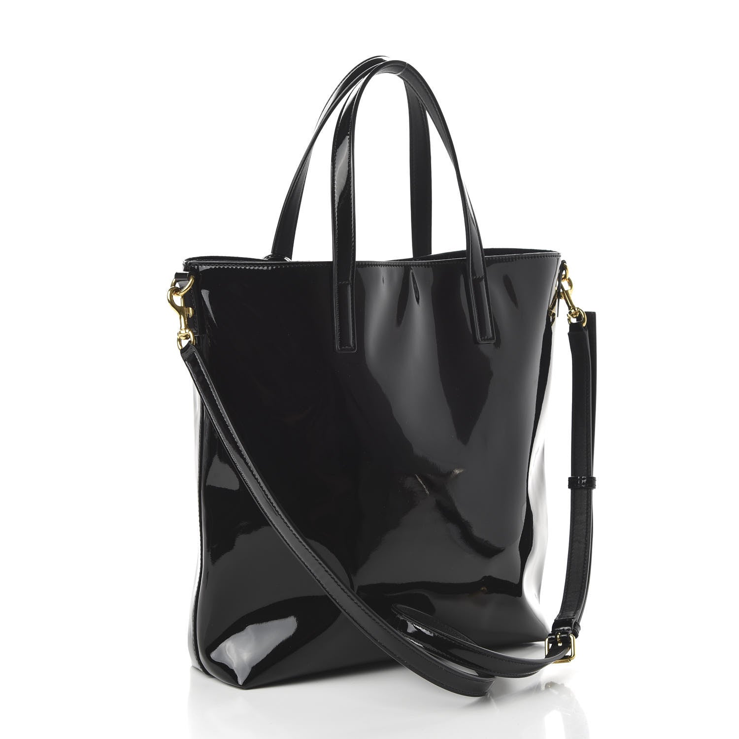 Saint Laurent Patent Toy Shopping Tote Black 3 of 9