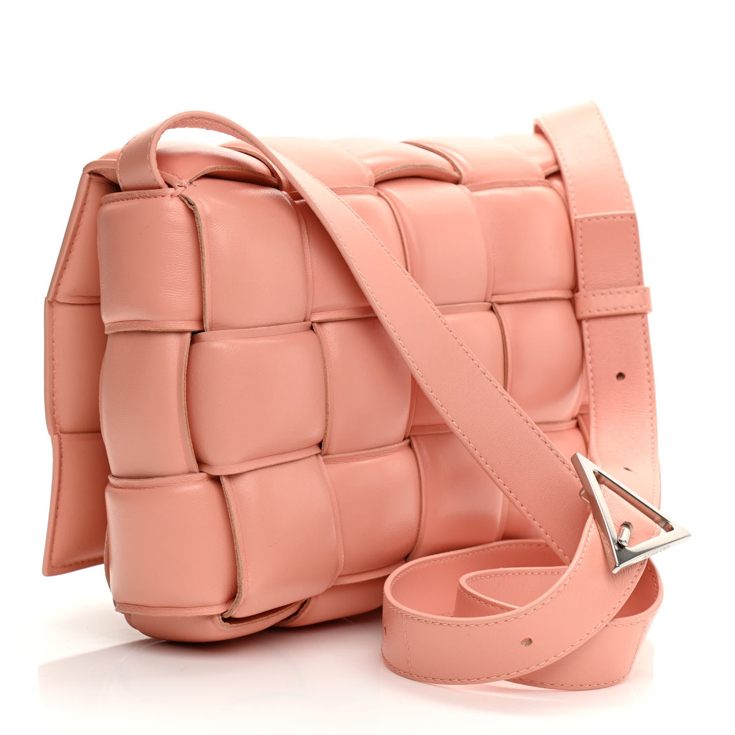Bottega Veneta Nappa Maxi Intreccio Padded Cassette Crossbody Bag Peachy 3 of 11