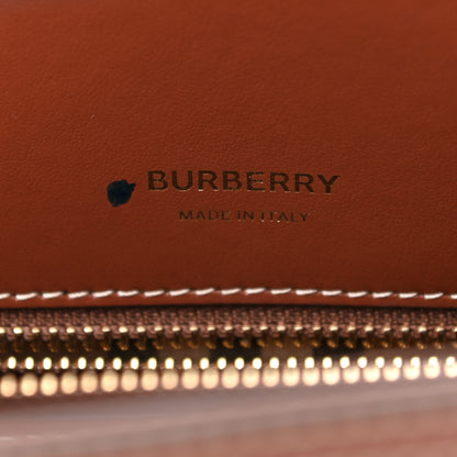 Burberry Calfskin Vintage Check Small Two Handle Title Bag Black 6 of 9