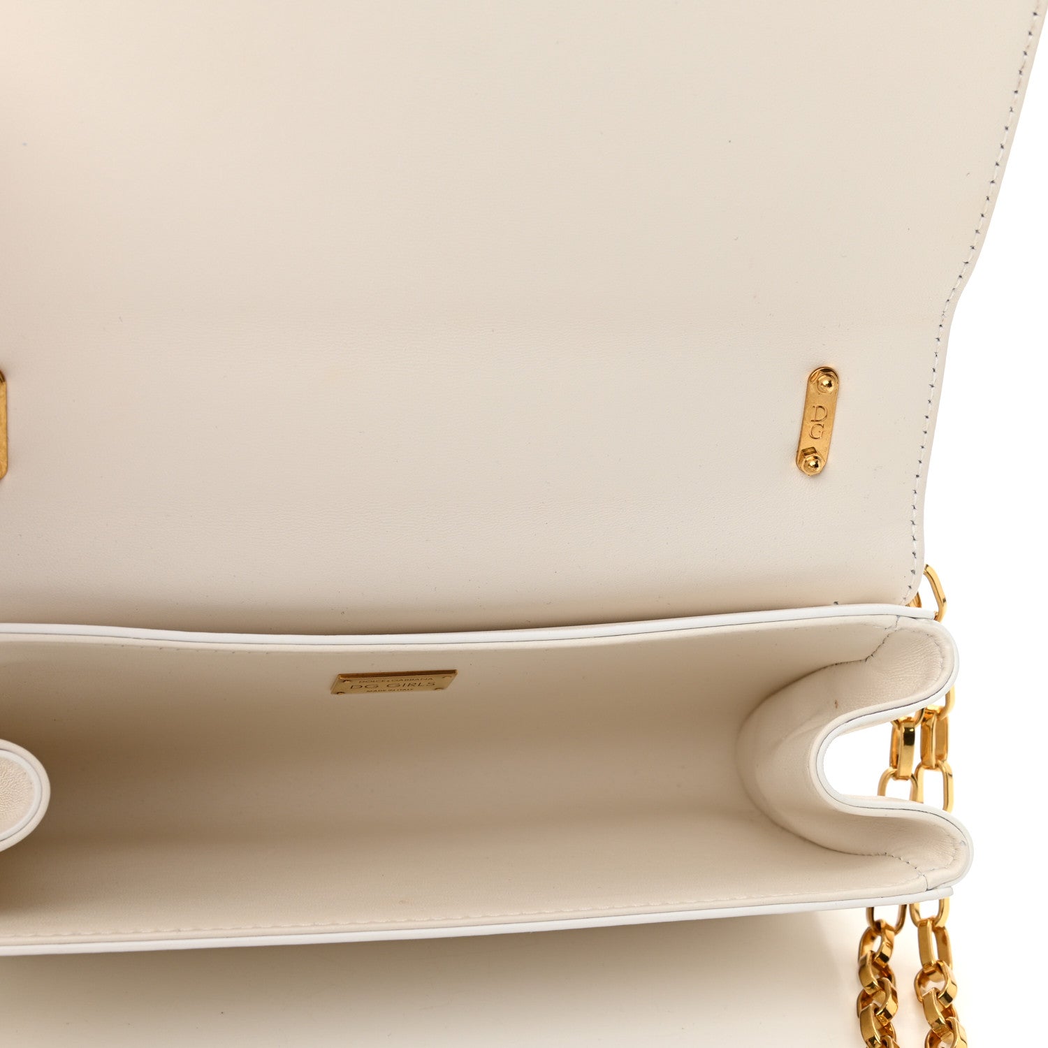 Dolce & Gabbana Nappa DG Girls Shoulder Bag White 5 of 11