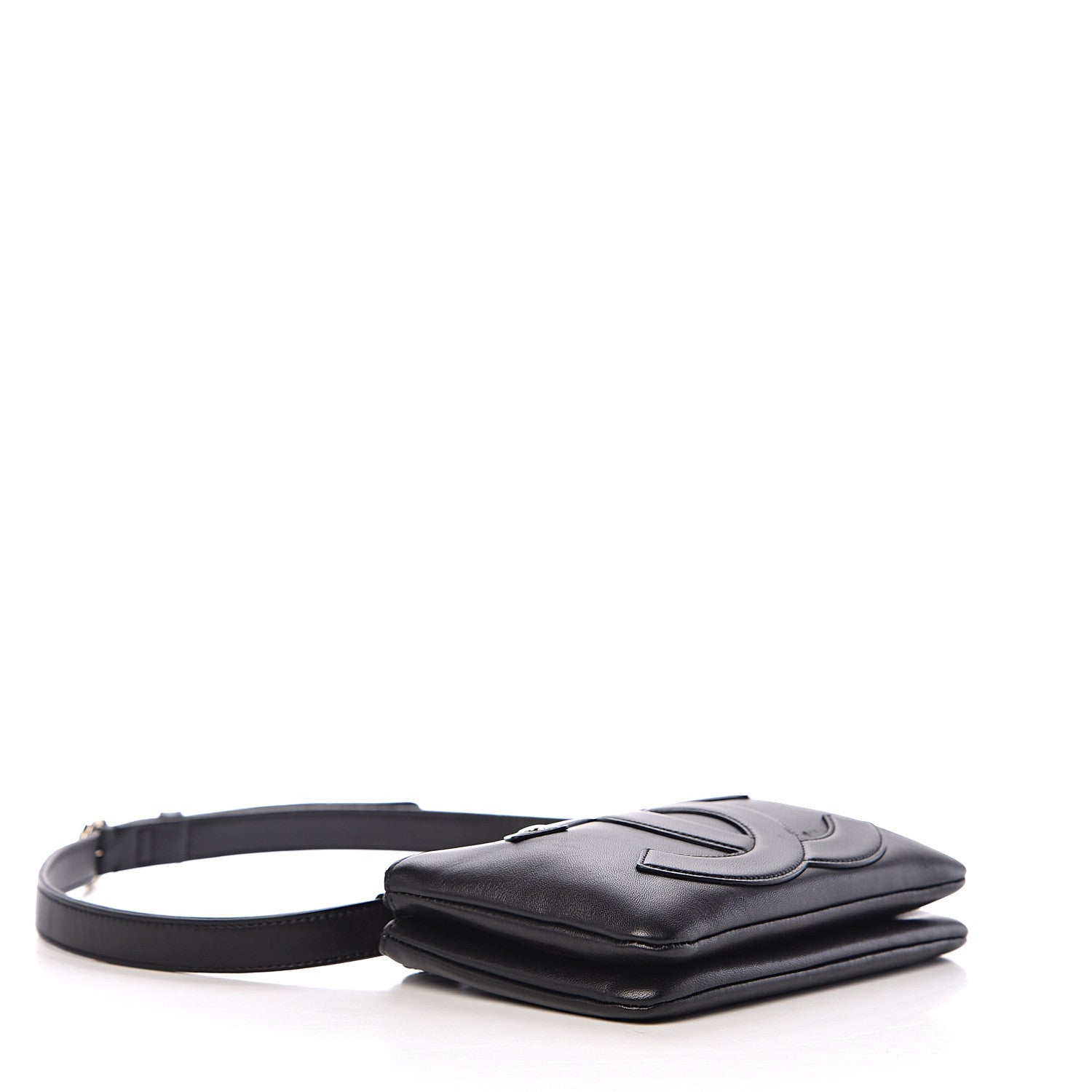 Chanel Lambskin CC Mania Waist Belt Bag Black 3 of 9