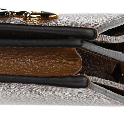 Gucci Grainy Calfskin Zumi Chain Card Case Wallet Friky Taupe 12 of 12