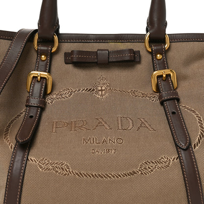 Prada Jacquard Logo Tote Corda Bruciato 7 of 9