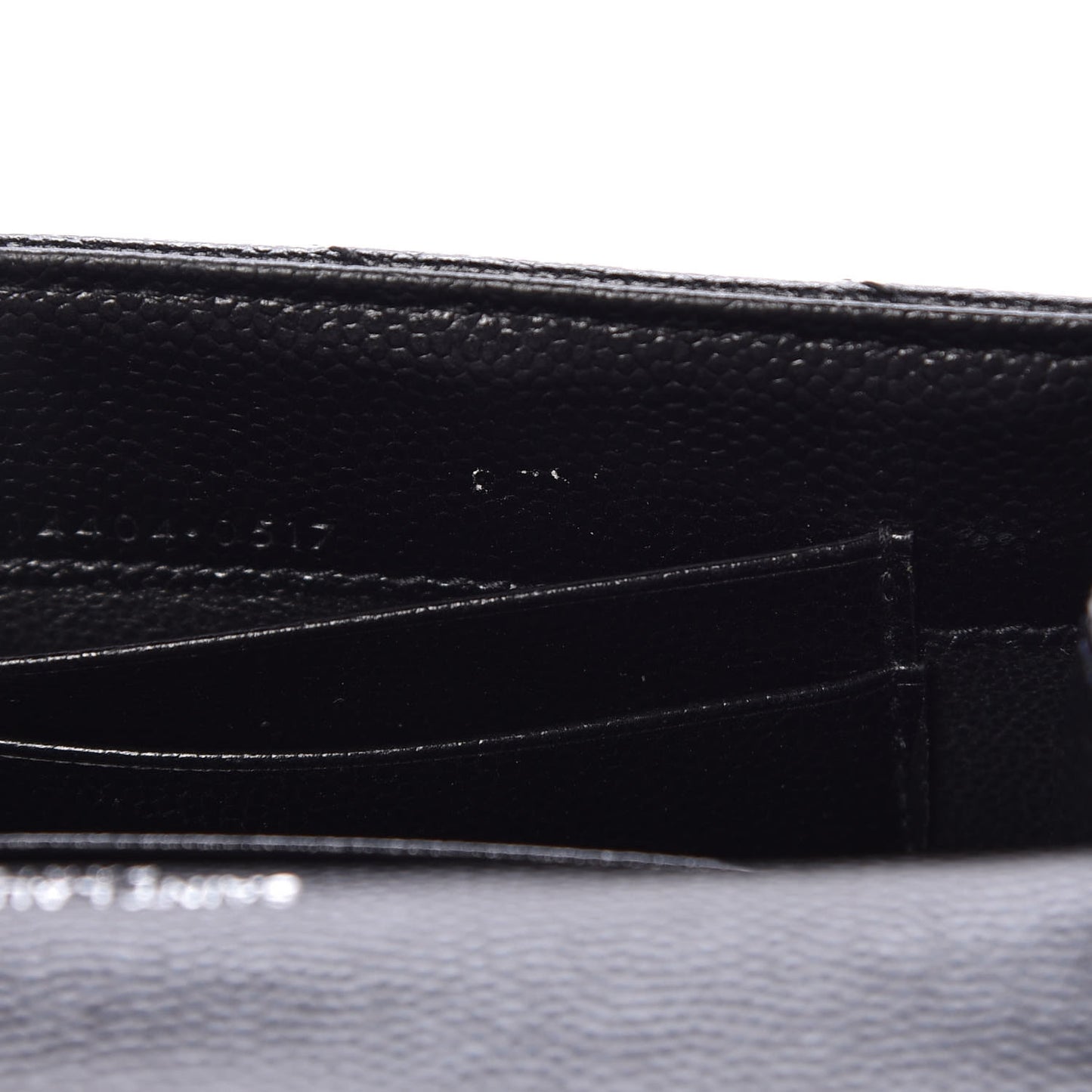 Grain De Poudre Matelasse Chevron Small Monogram Envelope Wallet Black