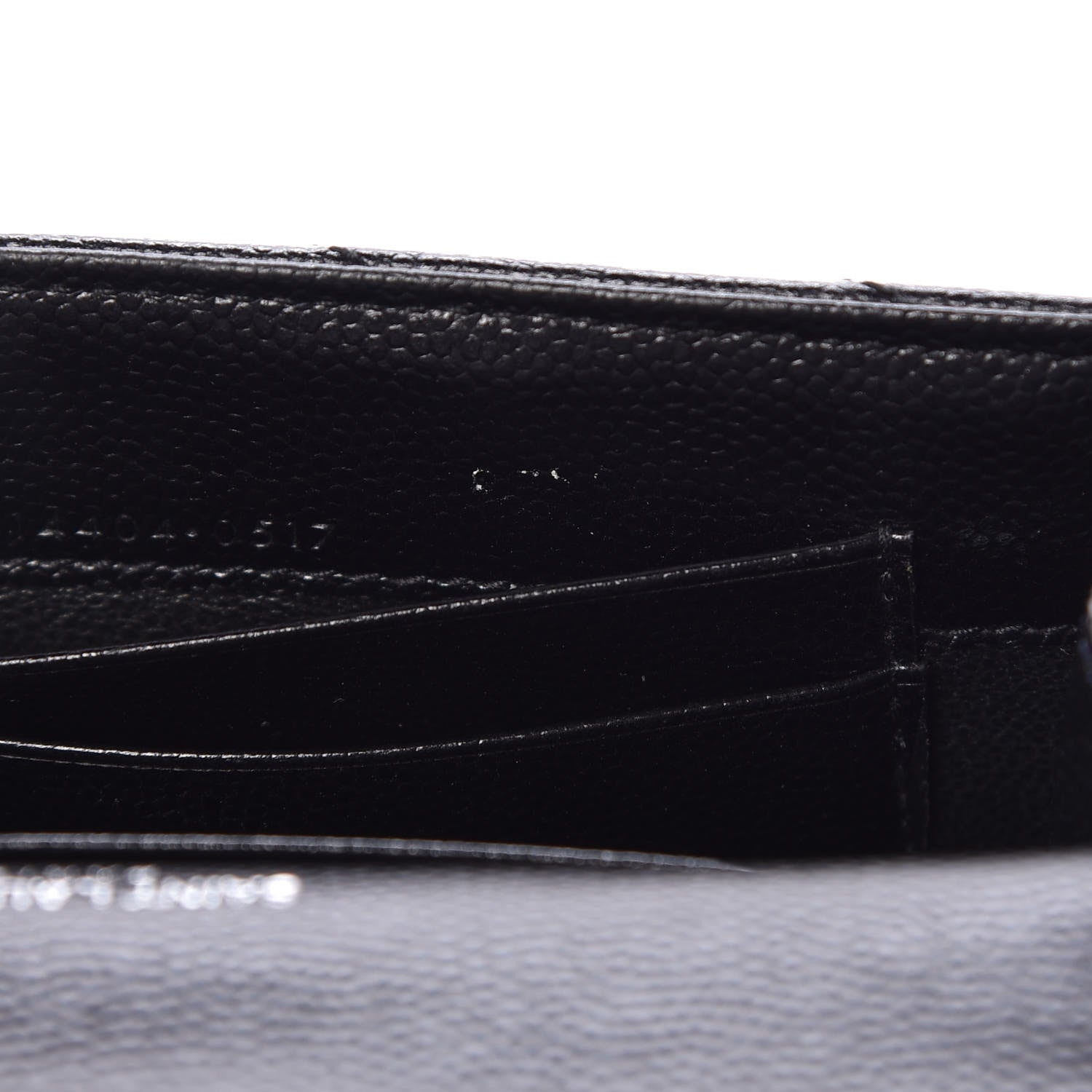 Saint Laurent Grain De Poudre Matelasse Chevron Small Monogram Envelope Wallet Black 8 of 16
