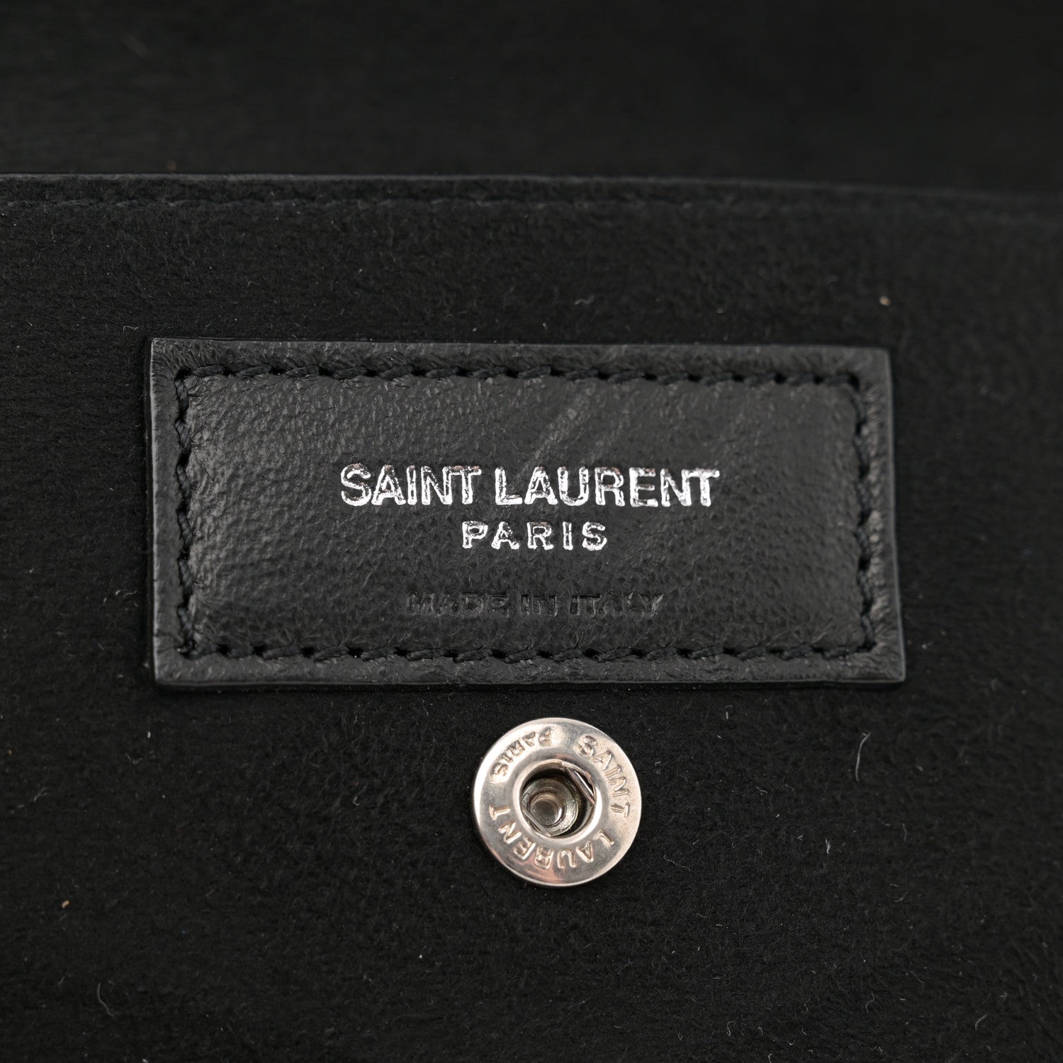 Saint Laurent Linen Canvas Teddy Shopping Bag Black 7 of 11
