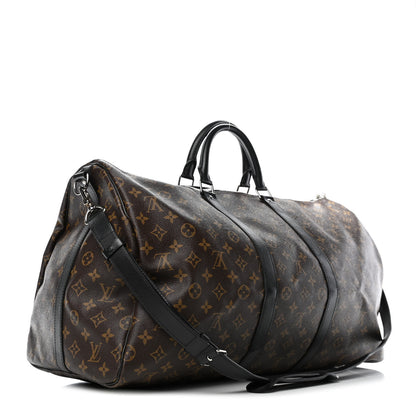 Louis Vuitton Monogram Macassar Keepall Bandouliere 55 2 of 7