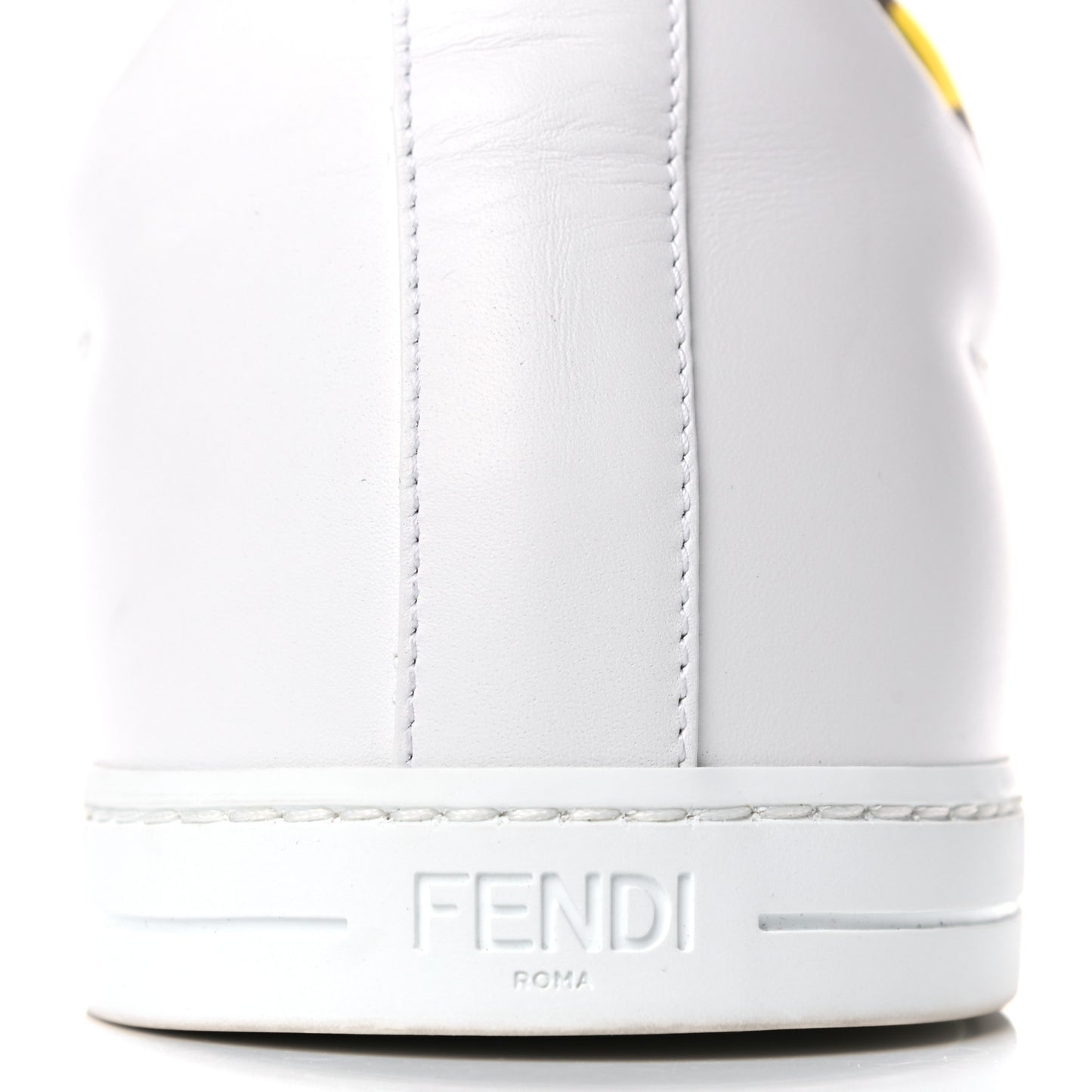 Calfskin Logo Band Mens Low Top Sneakers 9 White