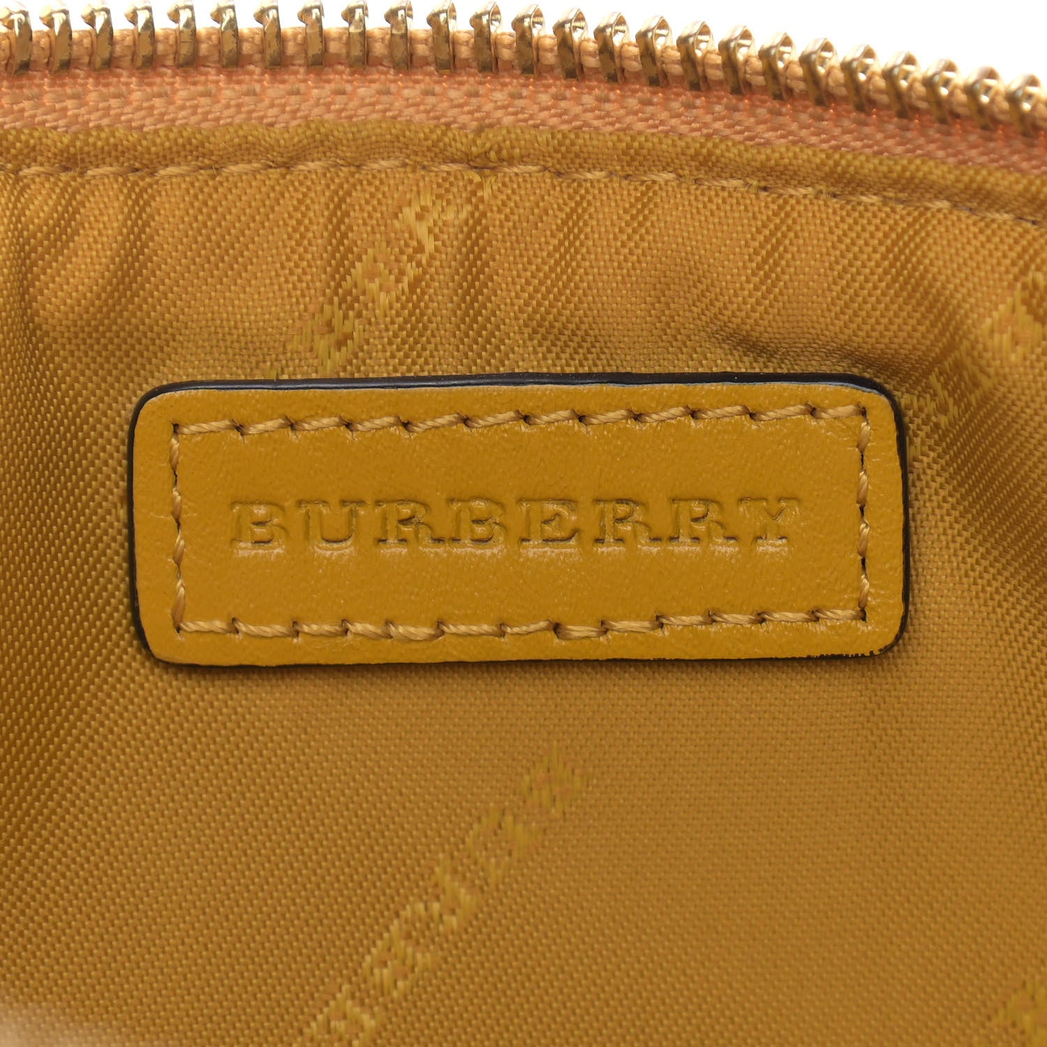 Burberry Haymarket Check Small Peyton Crossbody Clutch Bag Yellow 6 of 12