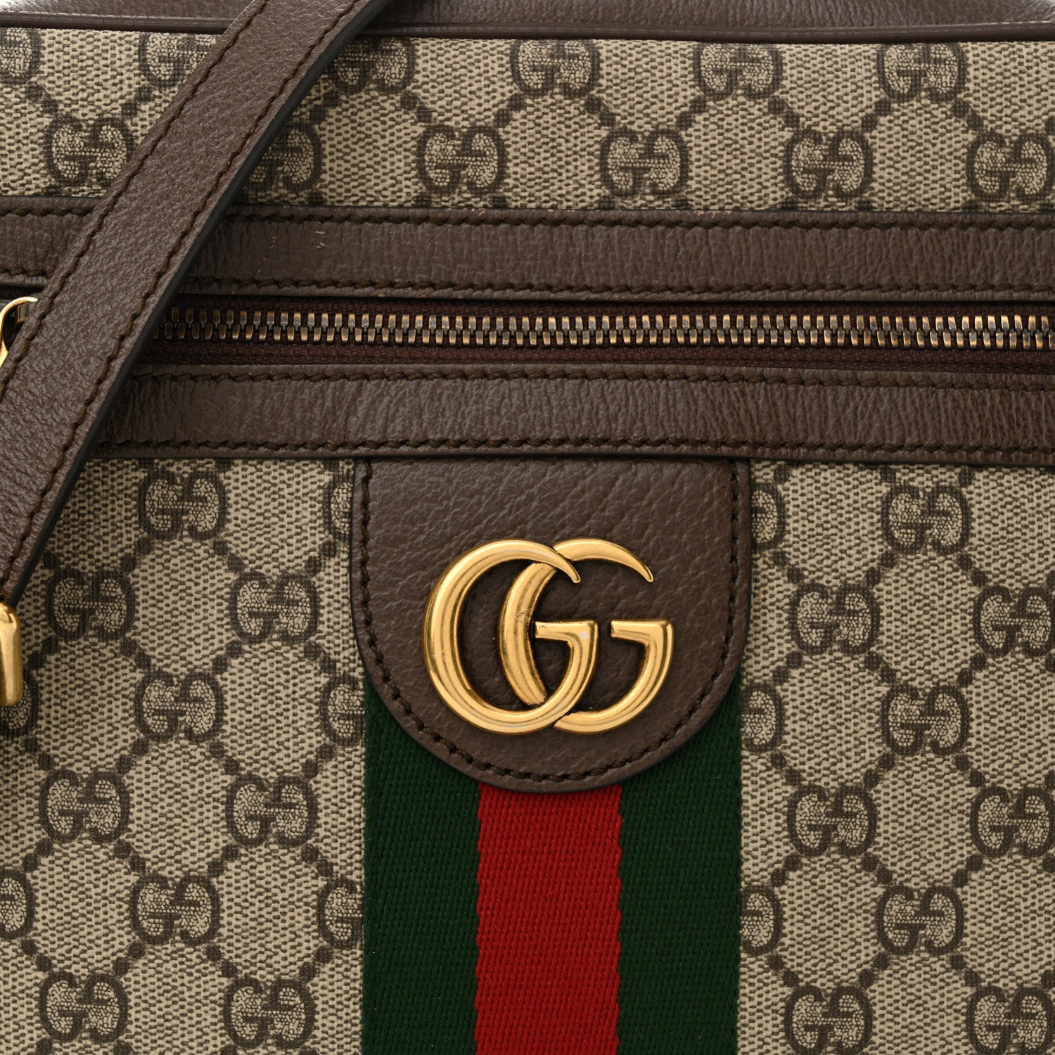 Gucci GG Supreme Monogram Web Small Ophidia Messenger Bag Brown 8 of 11