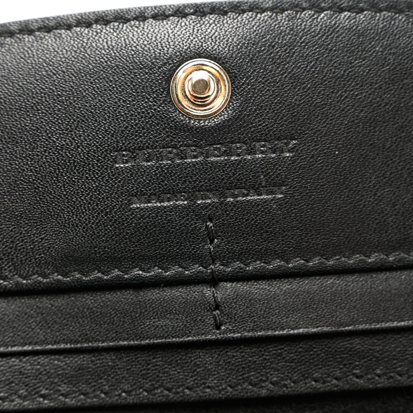 Calfskin House Check Porter Continental Wallet Black