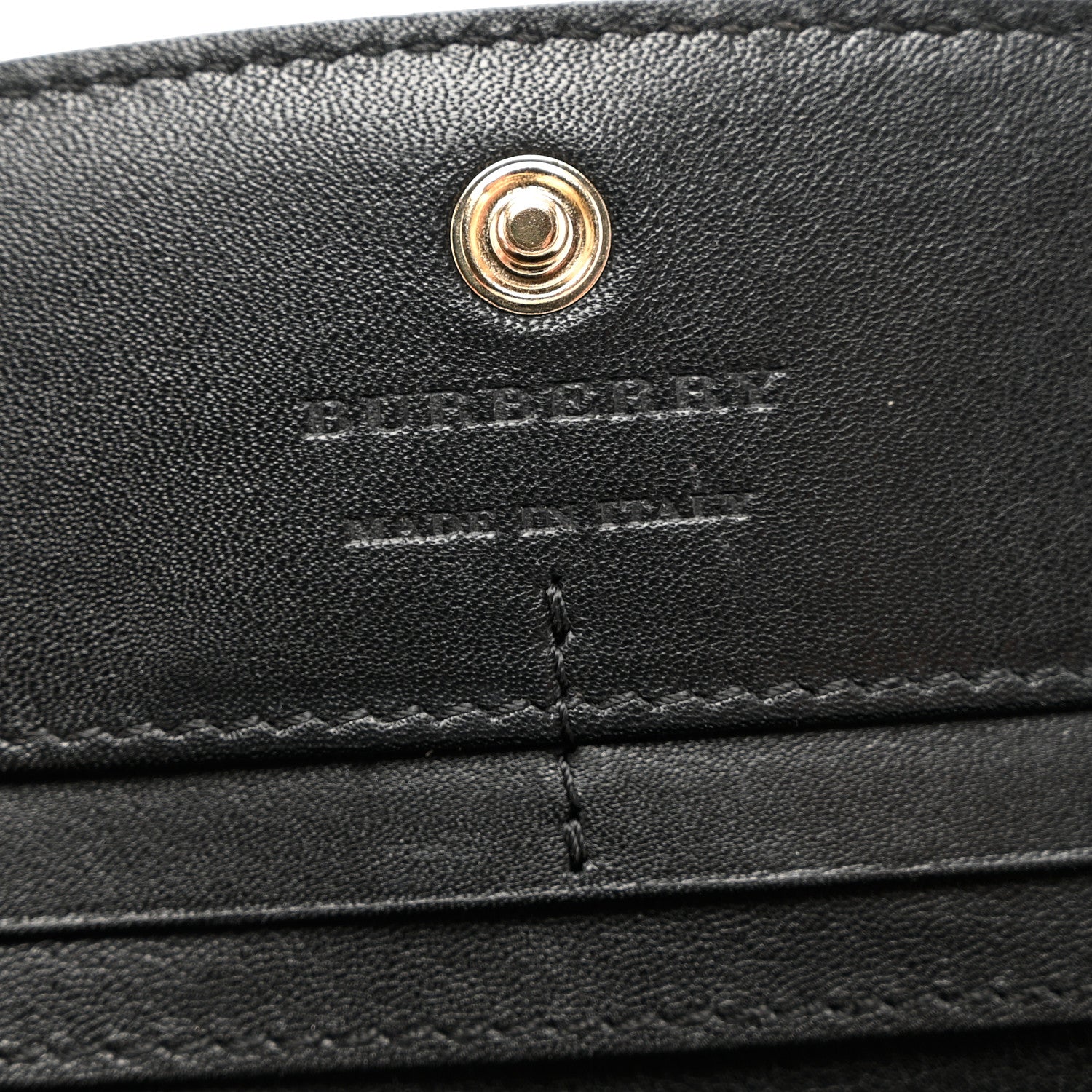 Burberry Calfskin House Check Porter Continental Wallet Black 6 of 6