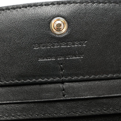 Burberry Calfskin House Check Porter Continental Wallet Black 6 of 6