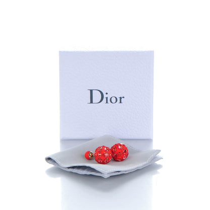 Christian Dior Crystal Mise En Dior Tribal Earrings Red 8 of 8